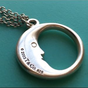 Retired Tiffany & Co Man in the Moon Necklace